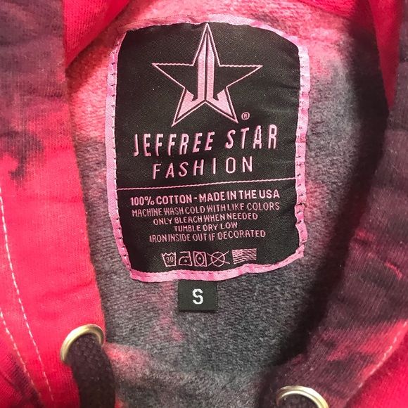 Jeffree Star “Dreamhouse” Red + Black Tie Dye Hoodie - Picture 2 of 5